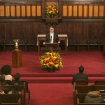 Tufts President Anthony P. Monaco offers introductory remarks at the University Chaplain's office Dr. Martin Luther King Jr. Day Community Celebration at Goddard Chapel on Jan. 22, 2015. Tufts President Anthony P. Monaco offers introductory remarks at the University Chaplain's office Dr. Martin Luther King Jr. Day Community Celebration at Goddard Chapel on Jan. 22, 2015.