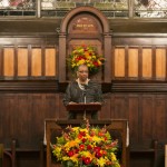 Africana Center director Katrina Moore offers remarks at the University Chaplain's office Dr. Martin Luther King Jr. Day Community Celebration at Goddard Chapel on Jan. 22, 2015. Africana Center director Katrina Moore offers remarks at the University Chaplain's office Dr. Martin Luther King Jr. Day Community Celebration at Goddard Chapel on Jan. 22, 2015.