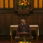 Jukurious Davis, A18, reads a quotation and reflection from Dr. Martin Luther King Jr. at the University Chaplain's office Dr. Martin Luther King Jr. Day Community Celebration at Goddard Chapel on Jan. 22, 2015. Jukurious Davis, A18, reads a quotation and reflection from Dr. Martin Luther King Jr. at the University Chaplain's office Dr. Martin Luther King Jr. Day Community Celebration at Goddard Chapel on Jan. 22, 2015.