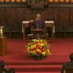 Jukurious Davis, A18, reads a quotation and reflection from Dr. Martin Luther King Jr. at the University Chaplain's office Dr. Martin Luther King Jr. Day Community Celebration at Goddard Chapel on Jan. 22, 2015. Jukurious Davis, A18, reads a quotation and reflection from Dr. Martin Luther King Jr. at the University Chaplain's office Dr. Martin Luther King Jr. Day Community Celebration at Goddard Chapel on Jan. 22, 2015.