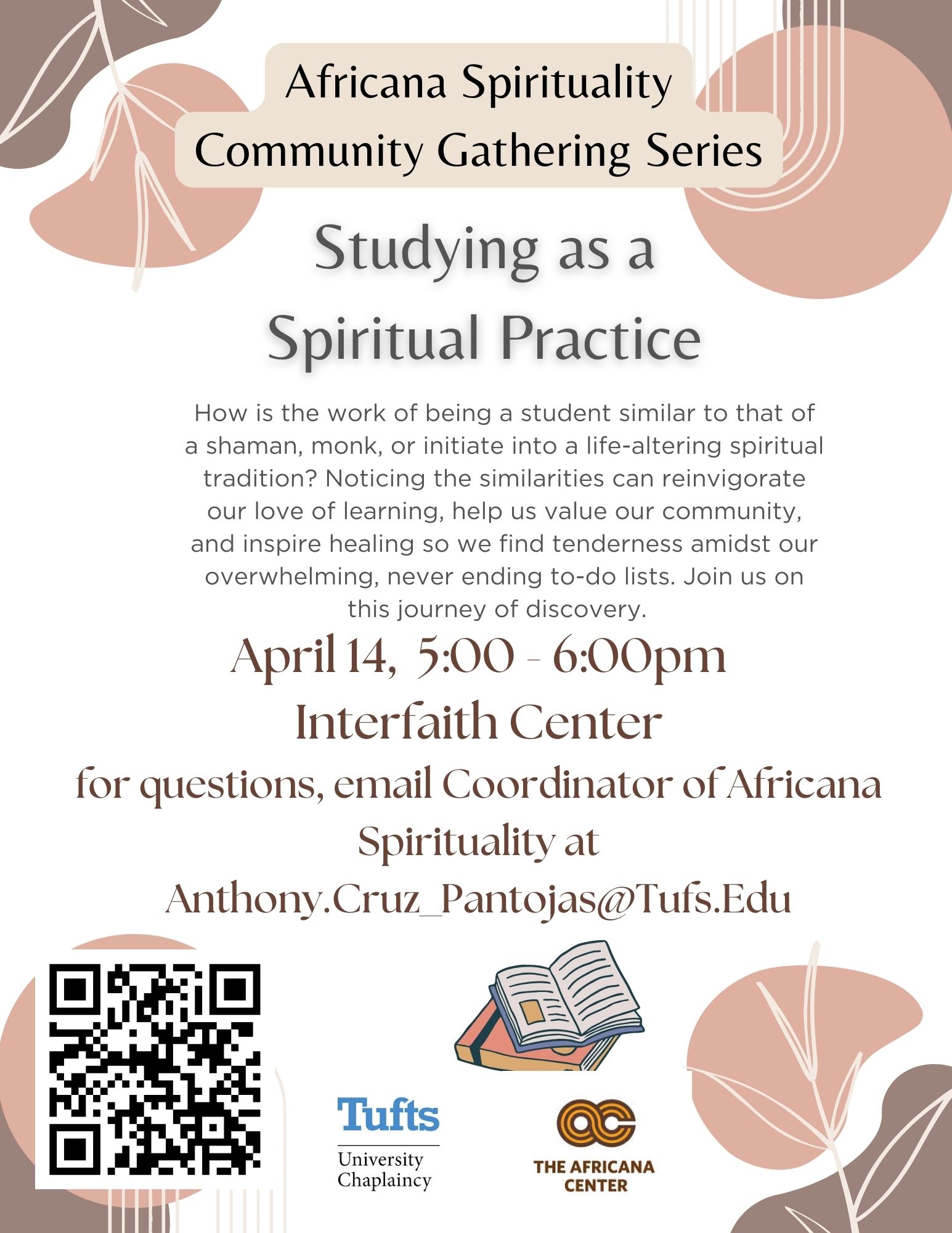 Studying as a spiritual practice April 14 2025 5-6 africana center