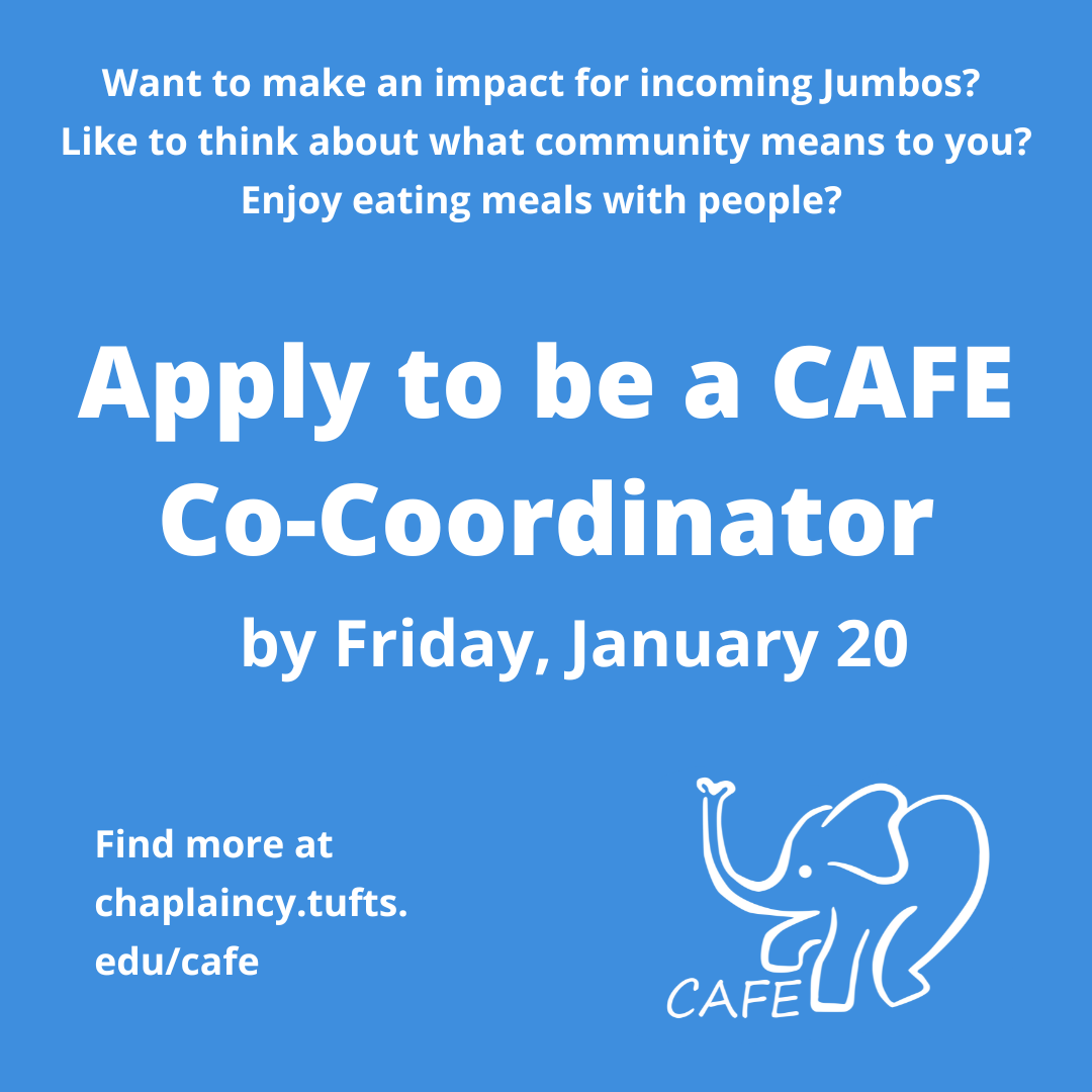 Apply to be a coordinator by Jan 20