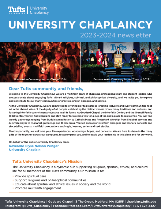 University chaplaincy newsletter