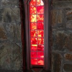Red Stained Glass Window 